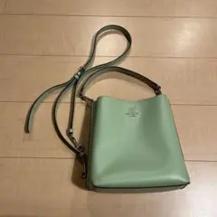 COACH コーチ ショルダーバッグ グリーン レザー