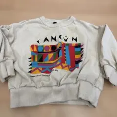 マーキーズ　MARKEY'S トレーナー　ベージュ　メキシカン　100㎝　裏毛