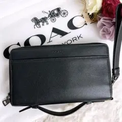 極美品☆COACHコーチ セカンドバッグ 長財布 ブラック レザー メンズのサムネイル