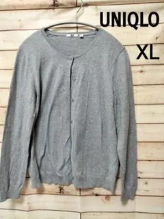UNIQLO ユニクロ カーディガン グレー 春 薄手 レディース XL
