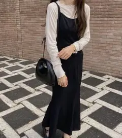 【新品未使用】LAUIR バックリボンマーメイドキャミソールワンピース サイズM