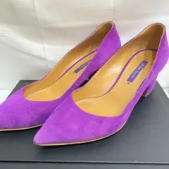 sh3610 Ralph Lauren スエード パンプス パープルのサムネイル