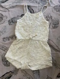 ZARA KIDSザラキッズ レース ノースリーブ サロペットパンツ140