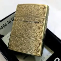 アラベスク四面✧zippo 送料無料 新品 ブラス 両面 - メルカリ