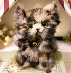 もふんもふん　サビ猫　キジトラ猫　猫　ねこ　モール人形　キーホルダー