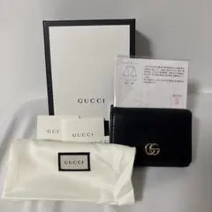 GUCCI ブラックレザー 三つ折り財布