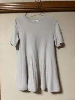 オペーク　OPAQUE.CLIP 半袖 チュニック ペプラム ベージュ　美品のサムネイル