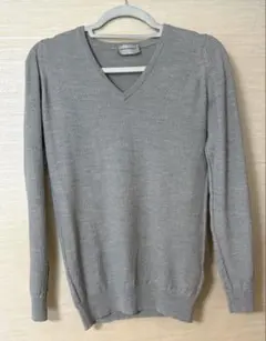 ジョンスメドレー Vネックニットセーター　グレー