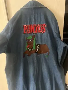 PUNYUS デニム ロングコート バック刺繍のサムネイル