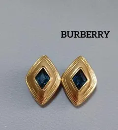 z1 80' 90' BURBERRY ゴールド ブルーストーン　イヤリング