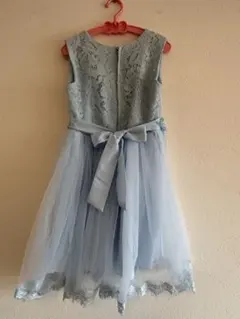 水色 フォーマルドレス ピアノ　発表会　パーティ サイズ　130