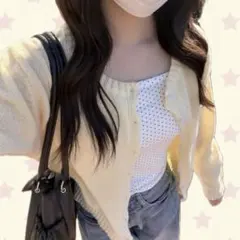SHEIN ライトイエロー ニットカーディガン　セーター