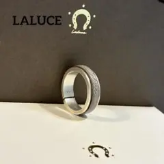 【美品】✨Laluce✨ グレー×レザー シルバーリング SILVER950