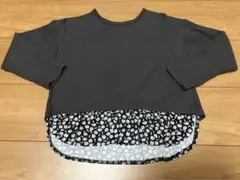 PAIR MANON  ペアマノン　花柄　カットソー 120 チャコール