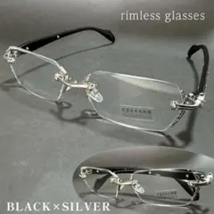メガネ リムレス シルバー 伊達メガネ サングラス 韓国 y2k クリア　人気
