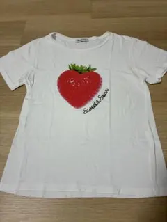 BROWNY 半袖Tシャツ ホワイト イチゴ柄 Ｆのサムネイル