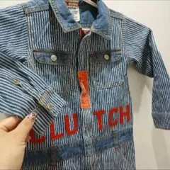 ヒッコリーデニム ツナギ 美品/110