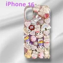 ❣️デコレーション iPhoneケース ピンク ハート かわいい iPhone16