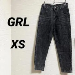 【GRL グレイル】 ブラックテーパードデニム XS カジュアル オールシーズン