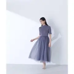NATURAL BEAUTY BASIC ニット　ワンピース　グレー　M