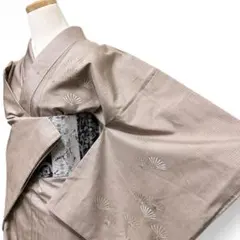小紋 単衣 身丈165 裄66 花菱 花模様 ドット 着物 053b - メルカリ