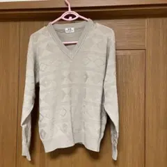 ベージュニット　Ｌ