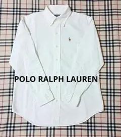 ポロラルフローレン◆長袖　コットンシャツ◆ホワイト◆150 Mサイズ　ポニー刺繍