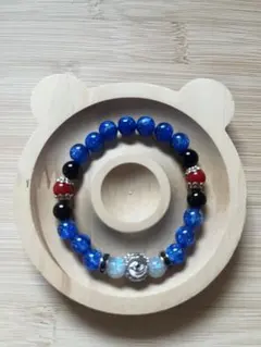 ハンドメイドブレスレット 赤、青、黒