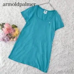 【L】アーノルドパーマー　半袖Tシャツ　刺繡ロゴ　Uネック　無地　きれいめ　春夏のサムネイル