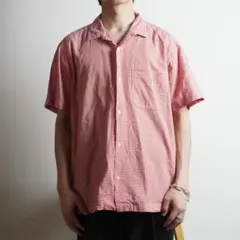 Wrangler CASEY JONES チェック柄開襟シャツ 赤/ZW128のサムネイル