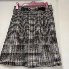 MAJESTIC LEGON チェック柄タイトスカート ポケット付き