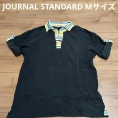 【即日発送】ネイビー ポロシャツ ストライプ襟　ジャーナルスタンダードのサムネイル