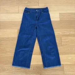 H&M ダークブルーワイドレッグデニム 30