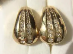 A-99　【美品】クリスチャンディオール　イヤリング　ラインストーン　ゴールド