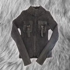 wased gray vintage zipup　cider