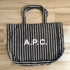 A.P.C. ストライプトートバッグ