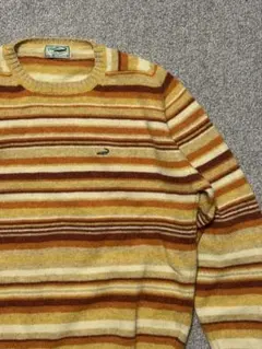 CROCODILE ストライプニットセーター（クルーネック）