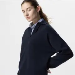 【UNIQLO】スムースコットンリラックスポロセーター