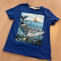 H&M スパンコールtシャツ 130㎝