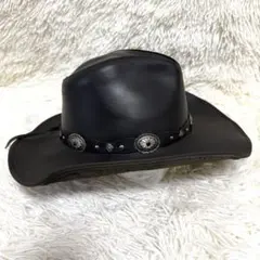 激渋⭐️STETSON ステットソン レザー コンチョ ロデオハット - メルカリ