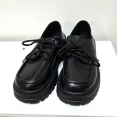 PIXYY 黒 レザー 厚底ローファー - メルカリ