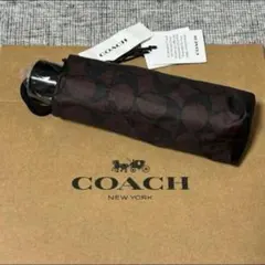 COACH コーチ シグネチャー 折り畳み傘 ブラウン②
