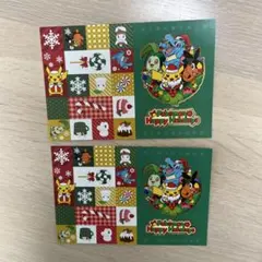 ポケモン　クリスマス　ポストカード ハッピーホリデーカード 2枚セット