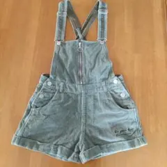 コーデュロイ サロペットショートパンツ グリーンLovetoxic