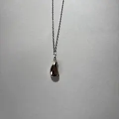 シルバー ドロップ型ペンダント ネックレス