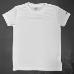 【美品】PUMA プーマ キッズ 速乾 半袖Tシャツ ホワイト 150
