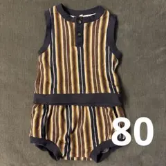 &mignon ストライプ ノースリーブパンツ 80サイズ　バースデイ