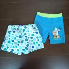 ベビー水着　2枚セット　80・90 ・95・100　アンパンマン　ドット
