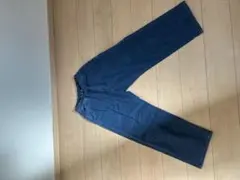 デニム ダークブルー ストレートデニムパンツ