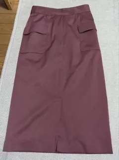 グリーンレーベルリラクシング ワインレッド タイトスカート